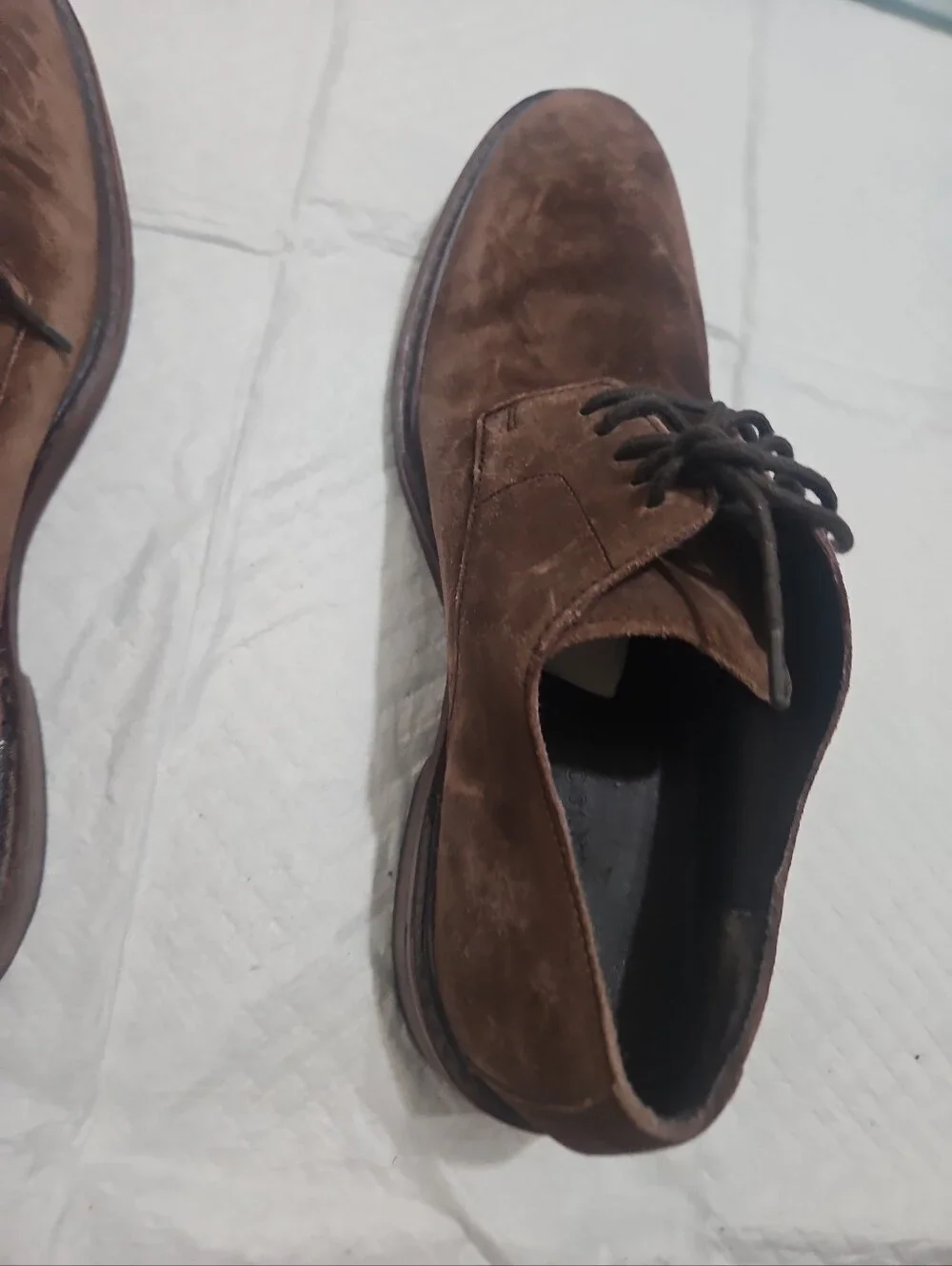 Cole Haan Men's Brown Suede Derby Shoes - Classic Lace-Up Dress Shoes Sz 9.5